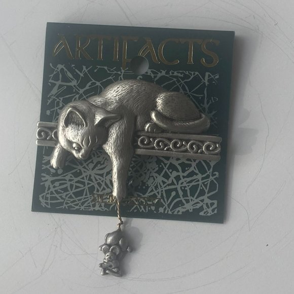 Artifacts cat and mouse brooch - Picture 2 of 3